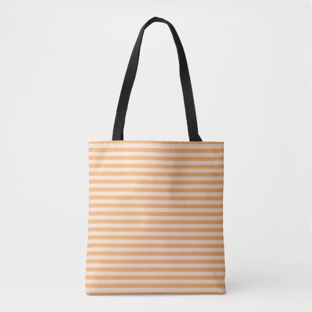 Bolso De Tela Patrón continuo de rayas naranjas (Anverso)