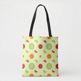 Bolso De Tela Patrón continuo de rodajas de naranja