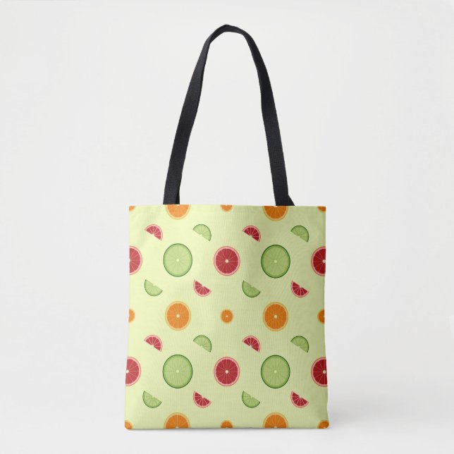 Bolso De Tela Patrón continuo de rodajas de naranja (Anverso)