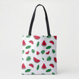 Bolso De Tela Patrón continuo de verano de sandía tropical