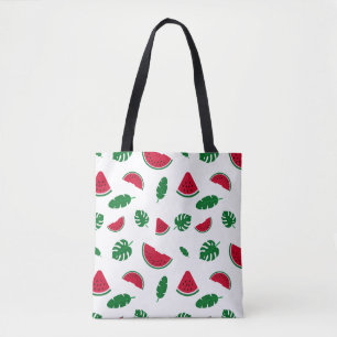 Bolso De Tela Patrón continuo de verano de sandía tropical