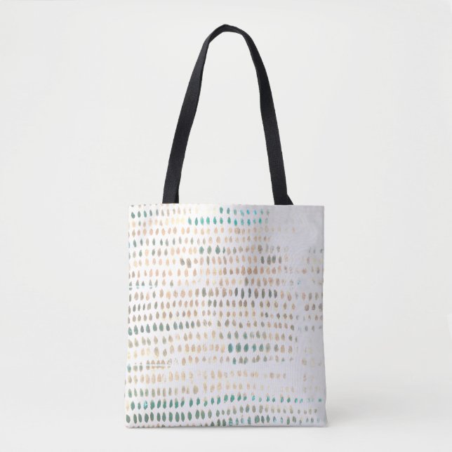 Bolso De Tela Patrón costero de playa de cristal de mar Tote Bag (Anverso)