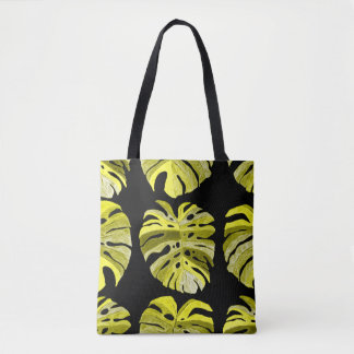 Bolso De Tela Patrón creativo sin fisuras con hojas tropicales y