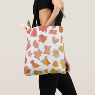 Bolso De Tela Patrón cutáneo de vaca acuarela