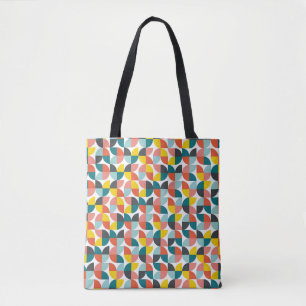 Bolso De Tela Patrón de abstracto geométrico colorido