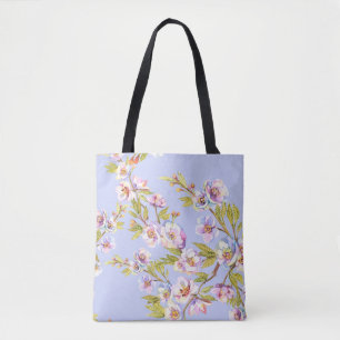 Bolso De Tela Patrón de acuarela de cerezo de Apple