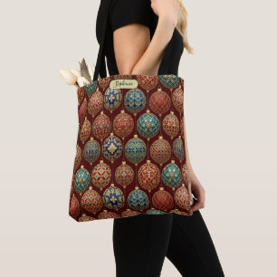 Bolso De Tela Patrón de adorno clásico de Borgoña rico Personali