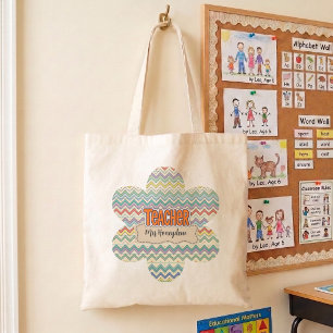 Bolso De Tela Patrón de agradecimiento a maestros retro lindo