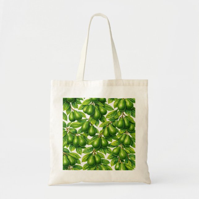 Bolso De Tela Patrón de Aguacate (Frente)