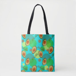 Bolso De Tela Patrón de aguacate fresco y divertido