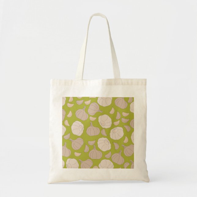 Bolso De Tela Patrón de ajo - Vestidos y bombillas de ajo (Frente)