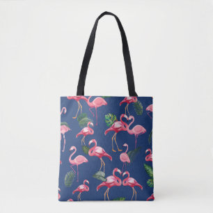 Bolso De Tela Patrón de amor de flamencos 2