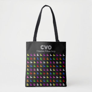 Bolso De Tela Patrón de ángeles modernos con texto personalizado