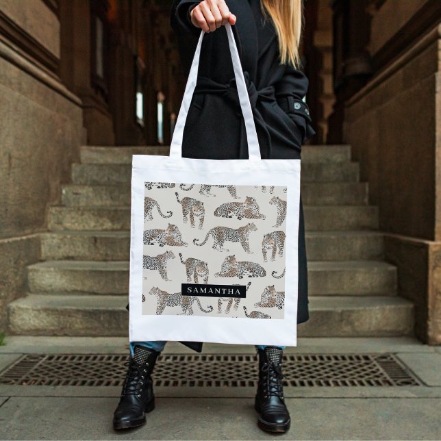 Bolso De Tela Patrón de animales salvajes del leopardo de la jun (Subido por el creador)