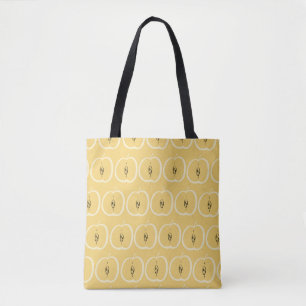 Bolso De Tela Patrón de Apple Vintage: Diseño de fondo de escrit
