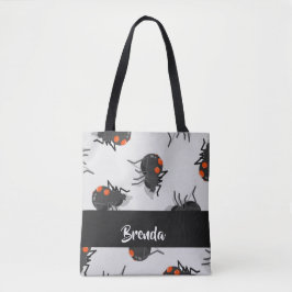 Bolso De Tela Patrón de araña de viuda negra