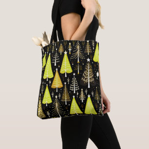 Bolso De Tela Patrón de árbol de Navidad