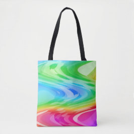 Bolso De Tela Patrón de arcoíris ondulado