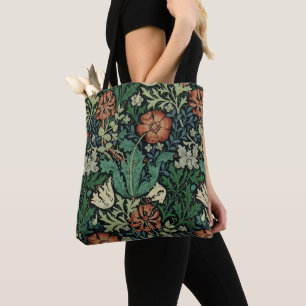Bolso De Tela Patrón de Art Nouveau floral William Morris Compto