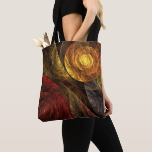 Bolso De Tela Patrón de Arte Abstracto Floral Moderno de Flor So