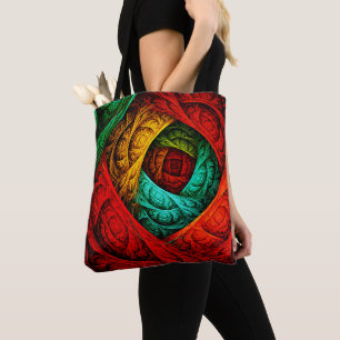 Bolso De Tela Patrón de arte colorido artístico moderno abstract
