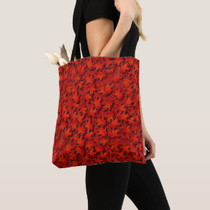 Bolso De Tela Patrón de arte de hojas de roble     