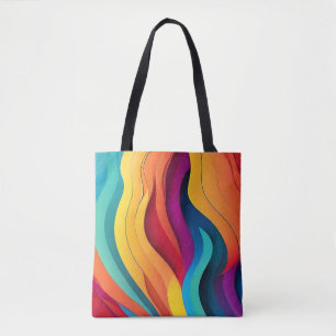 Bolso De Tela Patrón de arte de líneas abstractas