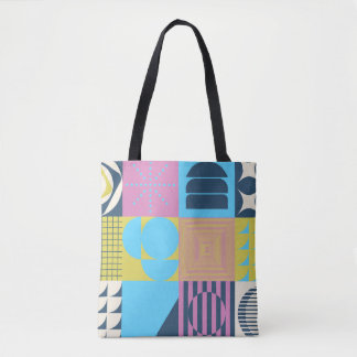 Bolso De Tela Patrón de arte neo-modernista hecho con g abstract