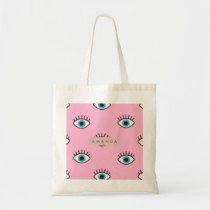 Bolso De Tela Patrón de Arte Pop de Ojo Malo Moderno Personaliza