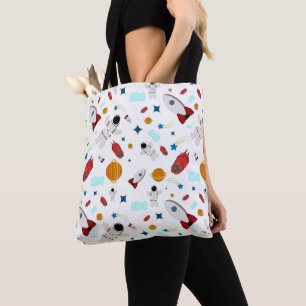Bolso De Tela Patrón de astronauta y espacio exterior infantil