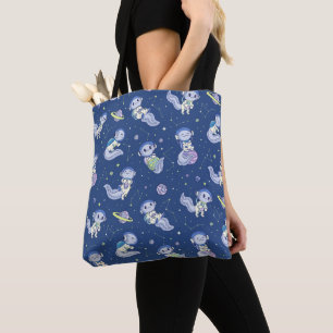 Bolso De Tela Patrón de Axolotl Spaceman