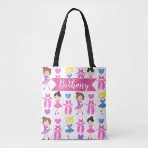 Bolso De Tela Patrón de bailarinas de ballet personalizadas de 