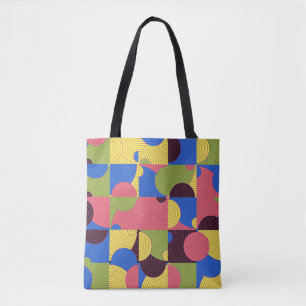 Bolso De Tela Patrón de baldosas de época, fondo abstracto sin c