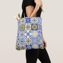 Bolso De Tela Patrón de baldosas portuguesas