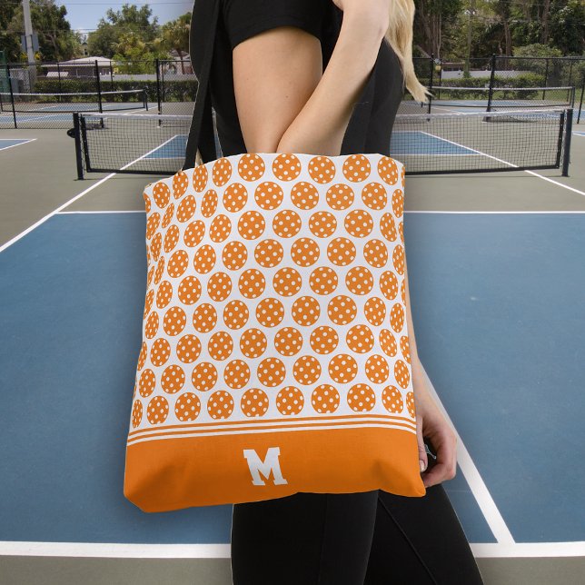 Bolso De Tela Patrón de baloncesto monograma Naranja (Subido por el creador)