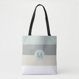 Bolso De Tela Patrón de bandas Minimalistas de Guay con su monog