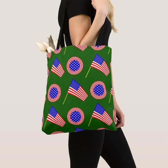 Bolso De Tela Patrón de bandera estadounidense patriótica sobre  (Subido por el creador)