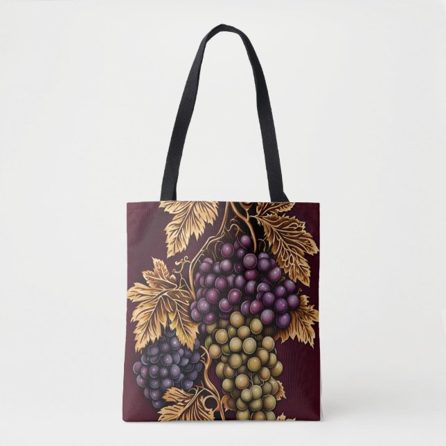 Bolso De Tela Patrón de batido de uvas (Anverso)