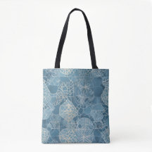 Patrón de Batik Azul Polvoriento Moderno