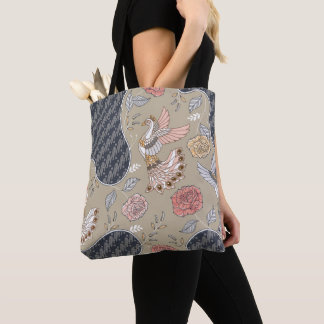 Bolso De Tela Patrón de Batik Peacock