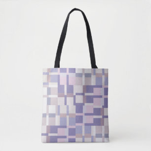 Bolso De Tela Patrón de bloque de color geométrico: púrpura y la
