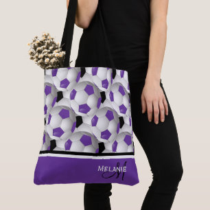 Bolso De Tela Patrón de bola negro monograma