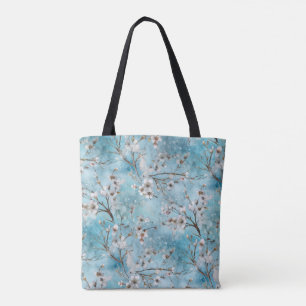 Bolso De Tela Patrón de brillo blanco