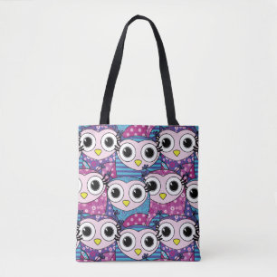 Bolso De Tela Patrón de búho de corte