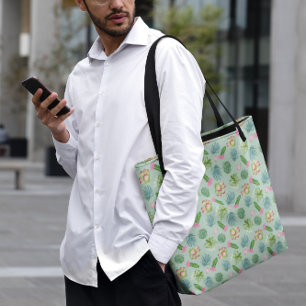 Bolso De Tela Patrón de Cactus salvaje