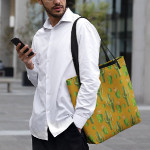 Bolso De Tela Patrón de Cactus salvaje