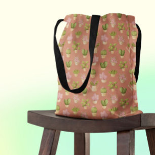 Bolso De Tela Patrón de Cactus salvaje