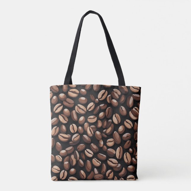 Bolso De Tela Patrón de café (Reverso)