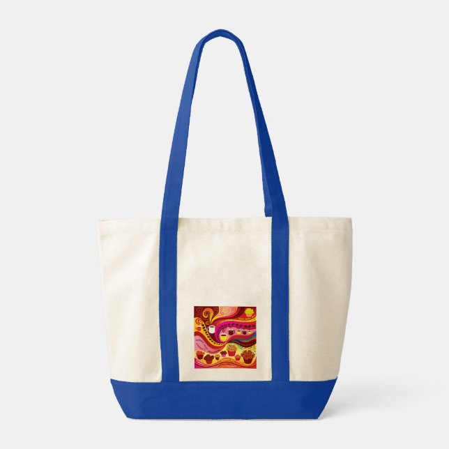 Bolso De Tela Patrón de café y muffins (Reverso)
