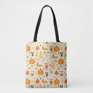 Bolso De Tela Patrón de caída del Naranja divertido